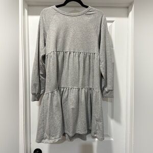 NWOT JCrew Tiered Sweatshirt Long Sleeve Dress